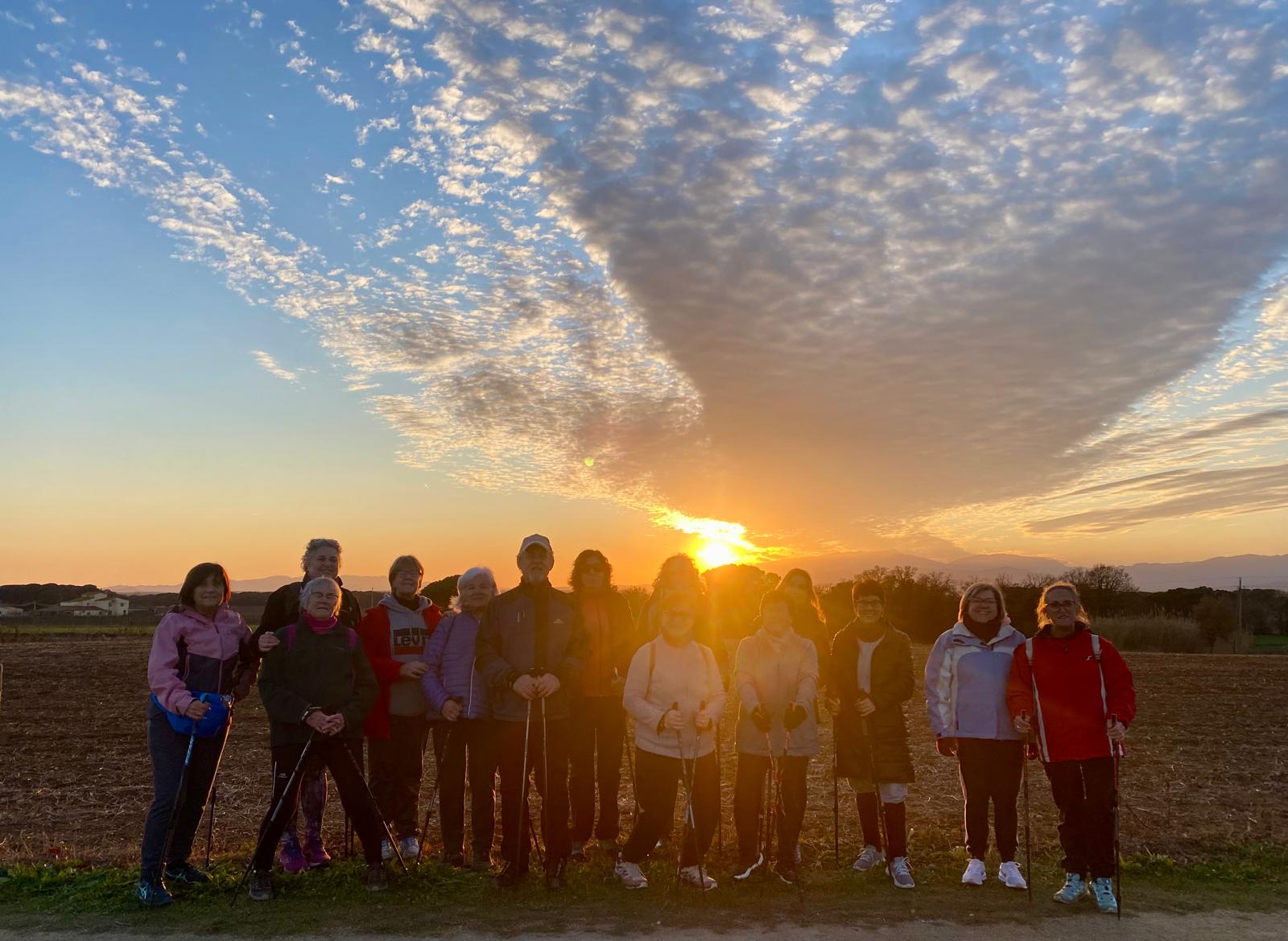 Posta de sol  a la via verda de Campllong