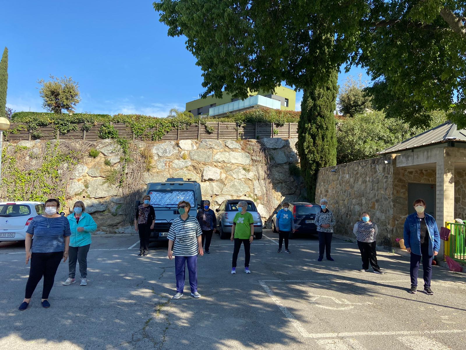 Sessió d'exercici físic a Palau-Saverdera