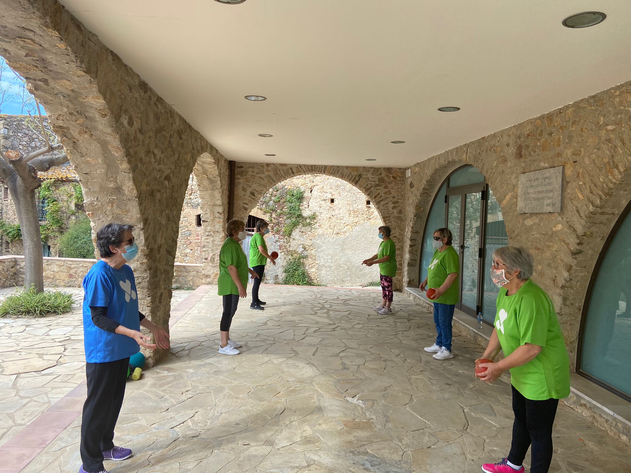 Sessió d'exercici físic a Pau