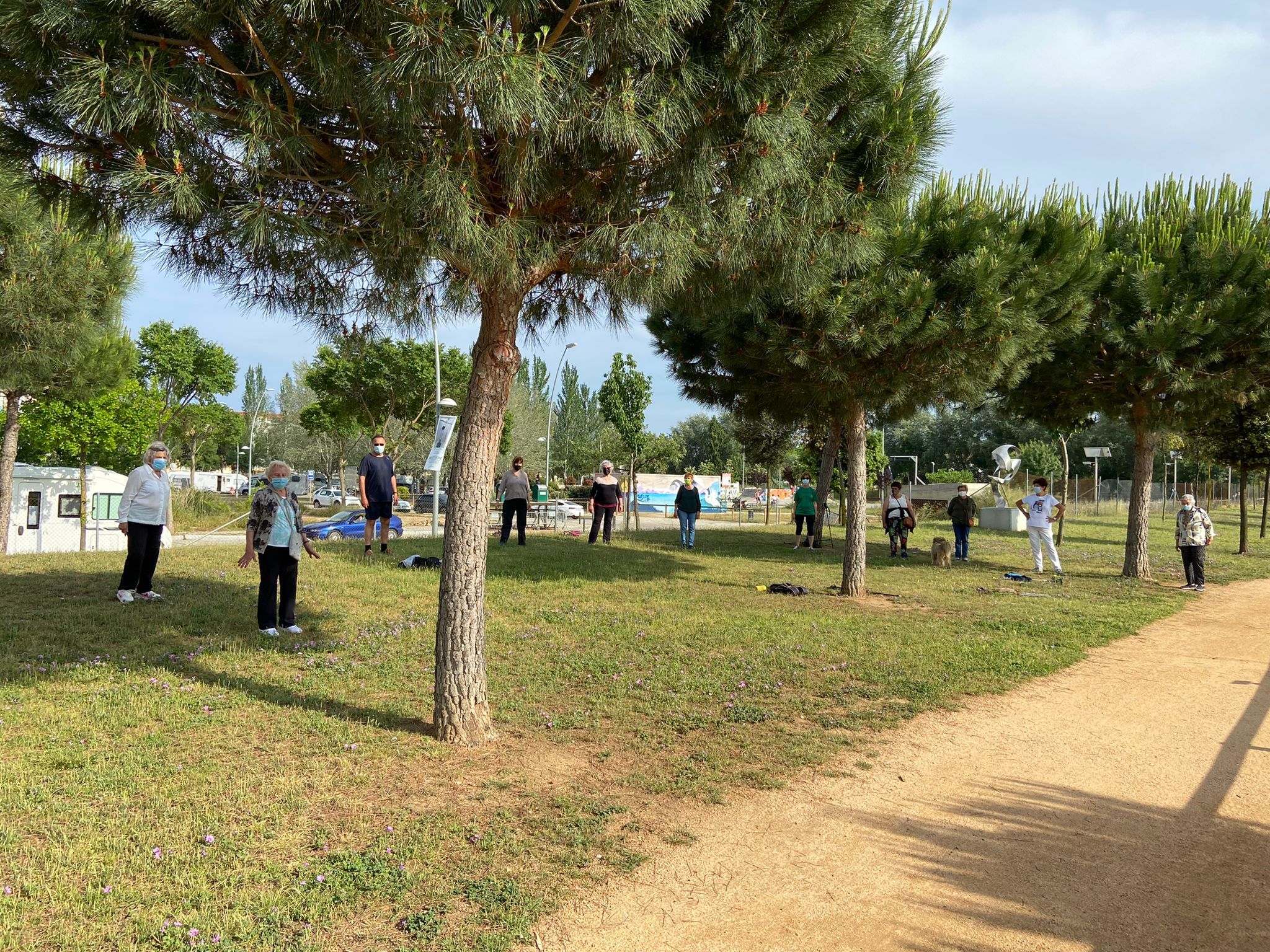Sessió d'exercici físic a Platja d'Aro